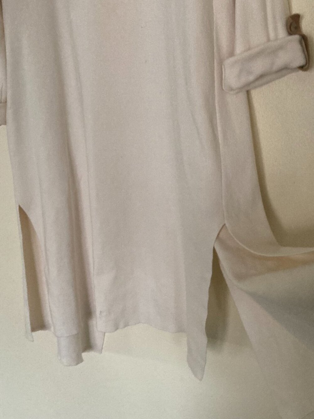 Ann Taylor Size Large Long Open Front Cream Colored Cardigan - Picture 4 of 6